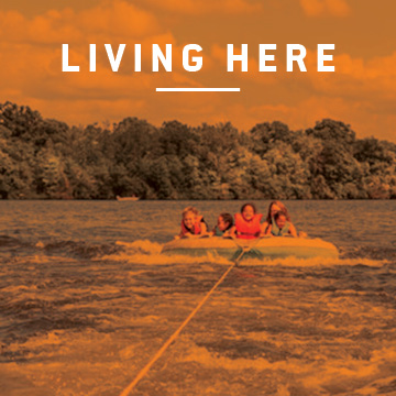 Kids Tubing on a Lake