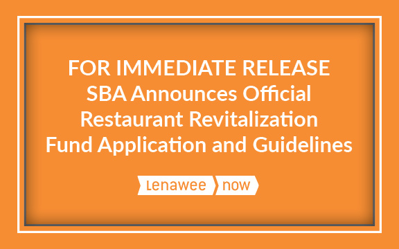 SBA Announces Official Restaurant Revitalization Fund Application and Guidelines