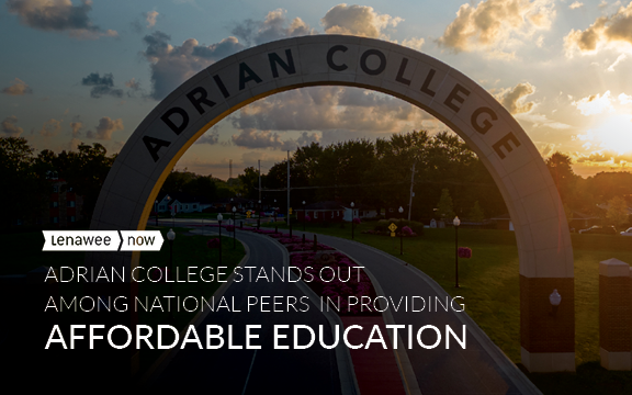 Adrian College stands out among national peers in providing affordable education